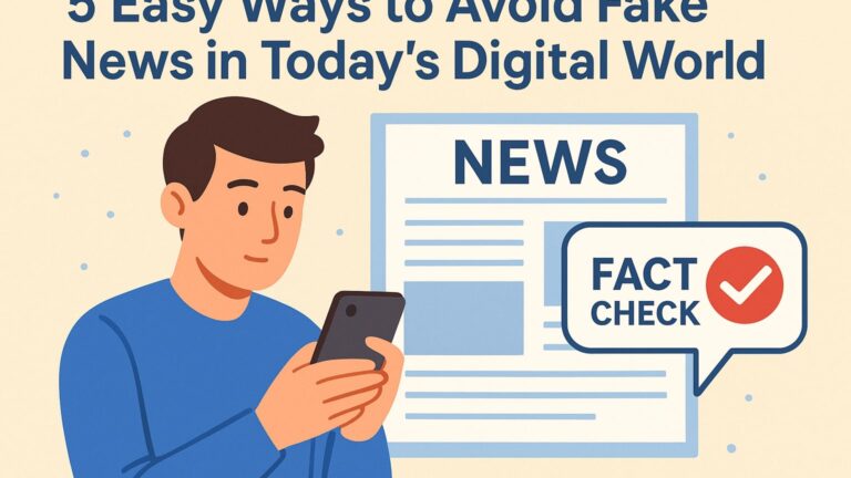 फेक न्यूज़ से बचने के 5 आसान तरीके – डिजिटल युग में सच्चाई की पहचान करना सीखें
