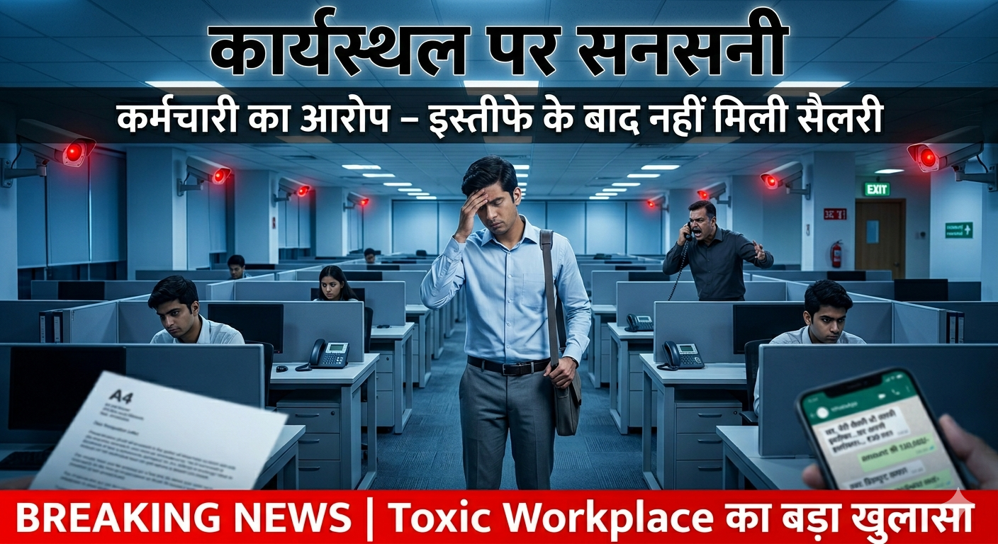 कर्मचारी ने सिर्फ 7 दिनों में इस्तीफा दिया, जहरीले कार्यस्थल का आरोप; कंपनी ने व्हाट्सएप पर सैलरी देने से इनकार कर दिया